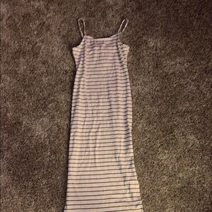 Striped Maxi Dress with Spaghetti Straps